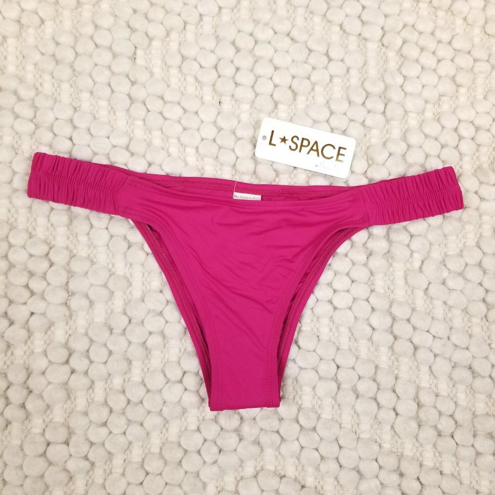 NWT L*Space Bikini Bottoms Fuchsia Pink Sz Medium